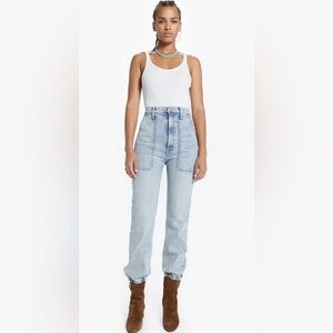 MOTHER Women's Wrapper Patch Springy Ankle Jeans